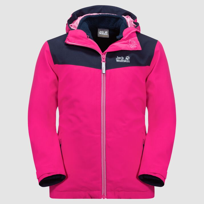 Chamarra Jack Wolfskin Snowfrost 3in1 Niños Rosas Mexico-3181749